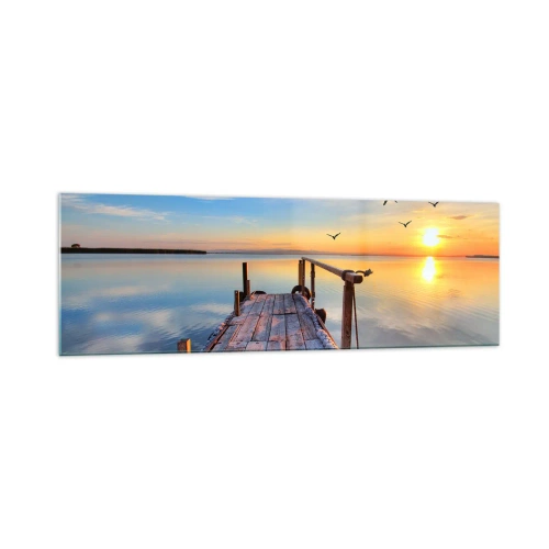 Billede på glas - Går fremad mod solen - 160x50 cm