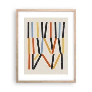 Plakat i ramme af lyst egetræ - Vandret komposition - 40x50 cm
