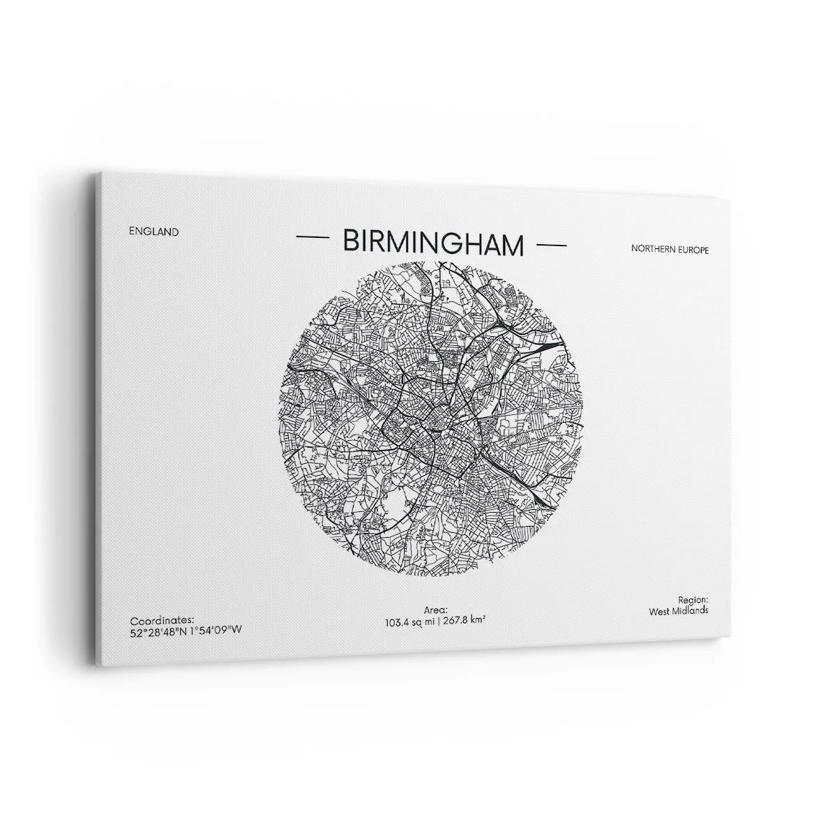 Lærredstryk - Billede på lærred - Birminghams anatomi - 100x70 cm