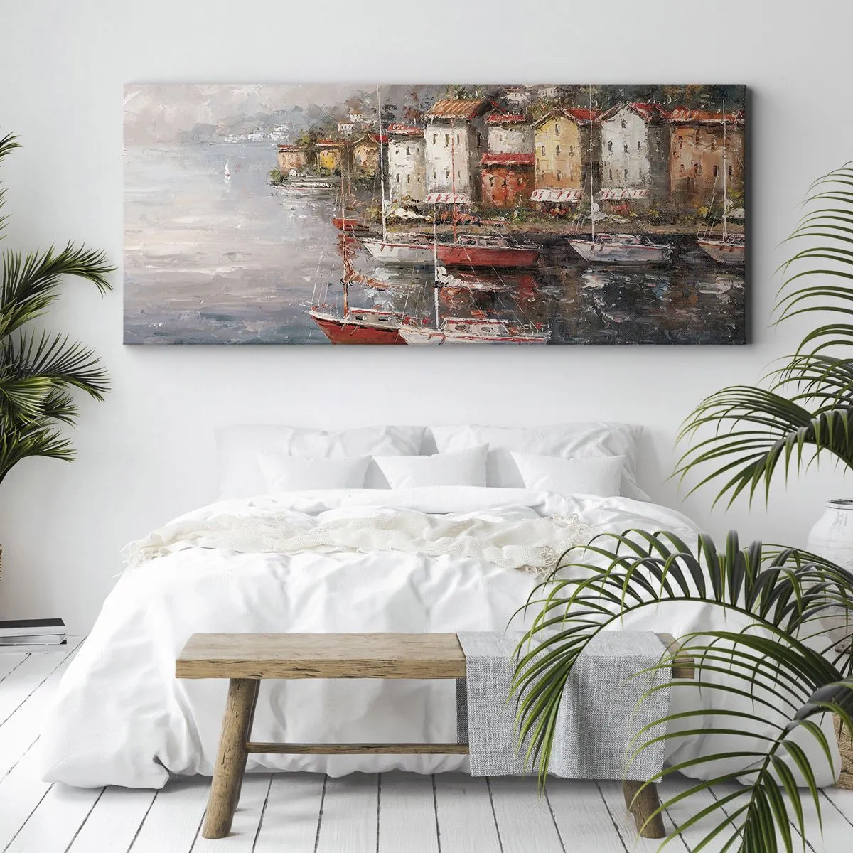Lærredstryk - Billede på lærred - Romantisk paradis - 120x50 cm