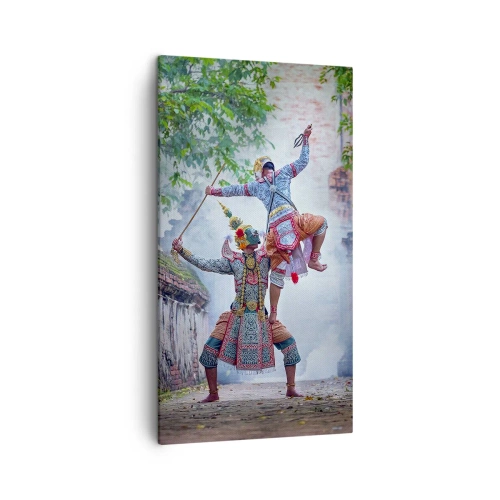 Lærredstryk - Billede på lærred - En dans af dødbringende skønhed - 45x80 cm