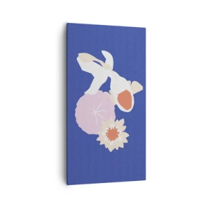 Lærredstryk - Billede på lærred - Sammensætning af blomster og knopper - 55x100 cm