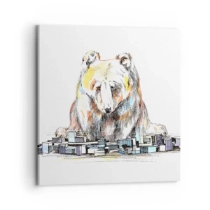 Lærredstryk - Billede på lærred - Hvordan kan man leve på den måde? - 70x70 cm