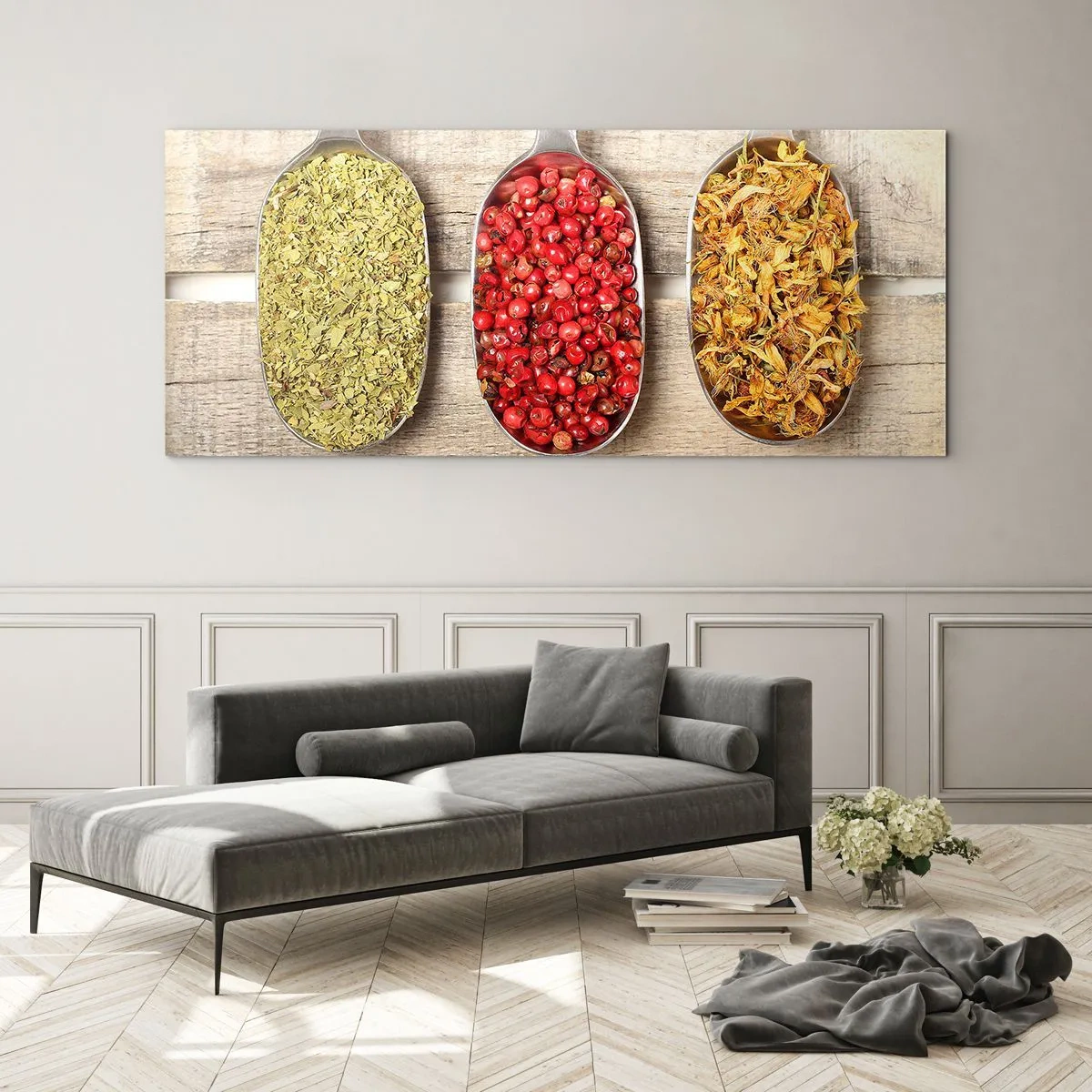 Billede på glas - Magi i køkkenet - 90x30 cm
