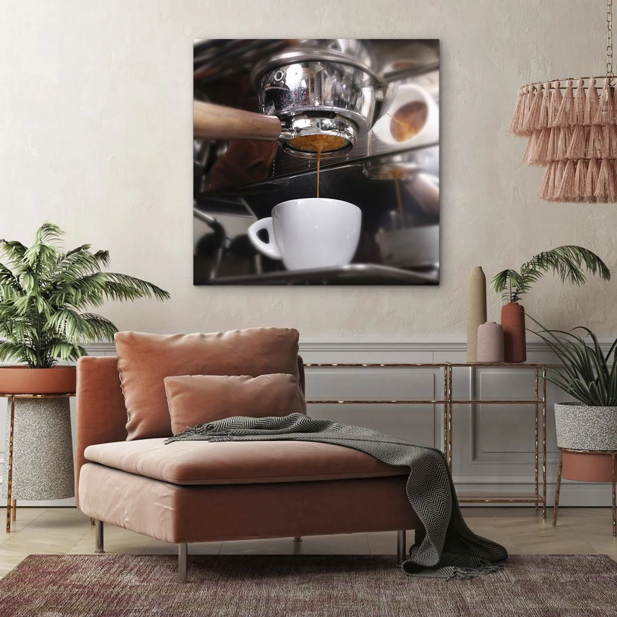 Lærredstryk - Billede på lærred - Et godt øjeblik på dagen - 60x60 cm