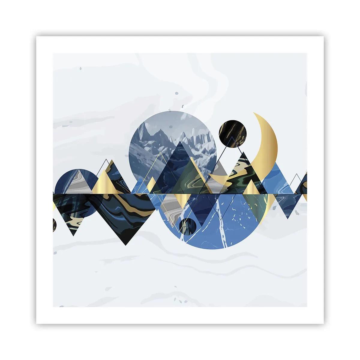 Plakat - Geometrisk landskab - 60x60 cm