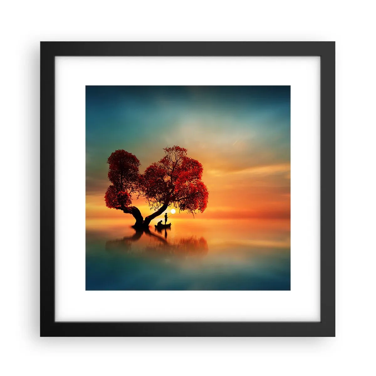 Plakat i sort ramme - Fjern og tavs verdensløshed - 30x30 cm