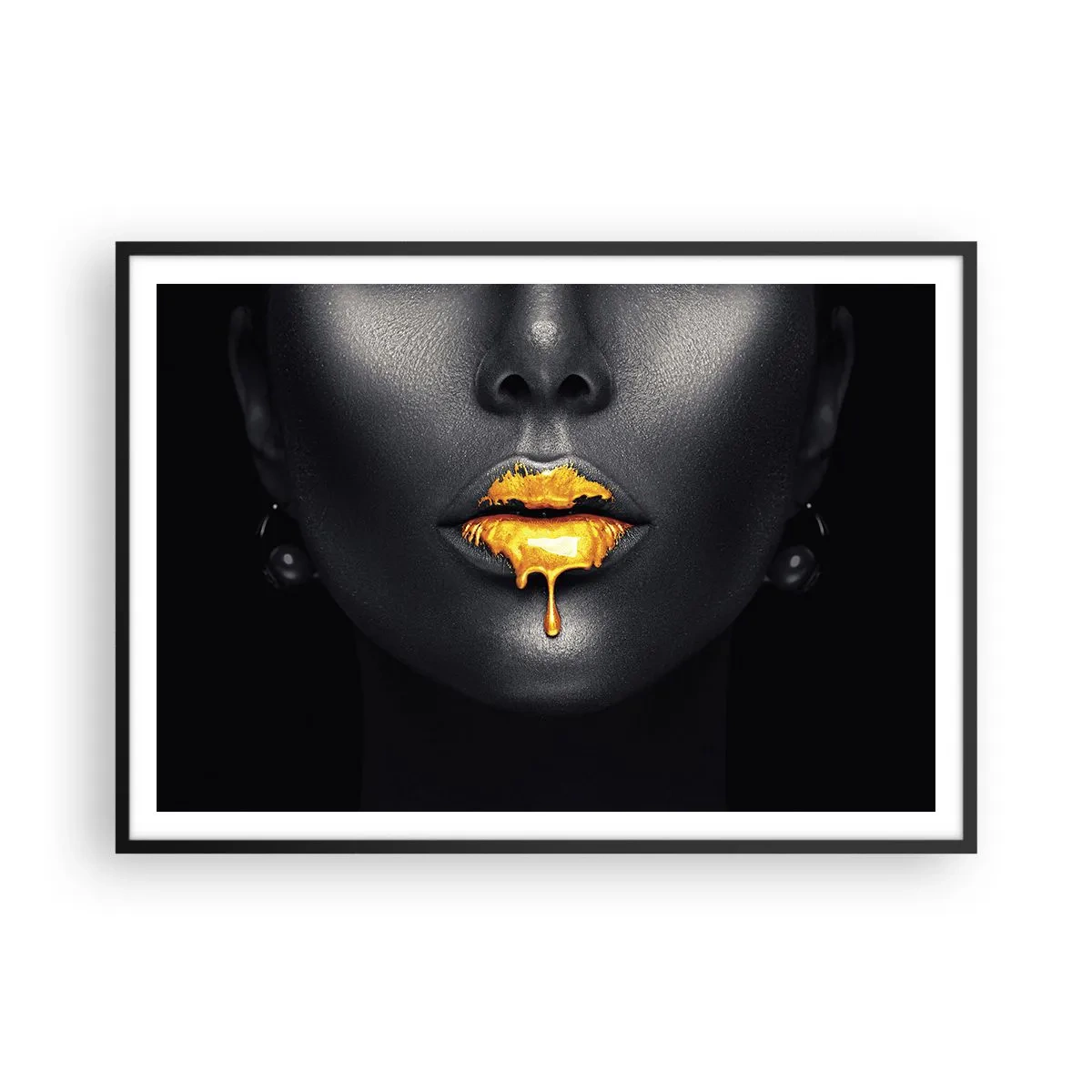 Plakat i sort ramme - Gyldenmund - 100x70 cm