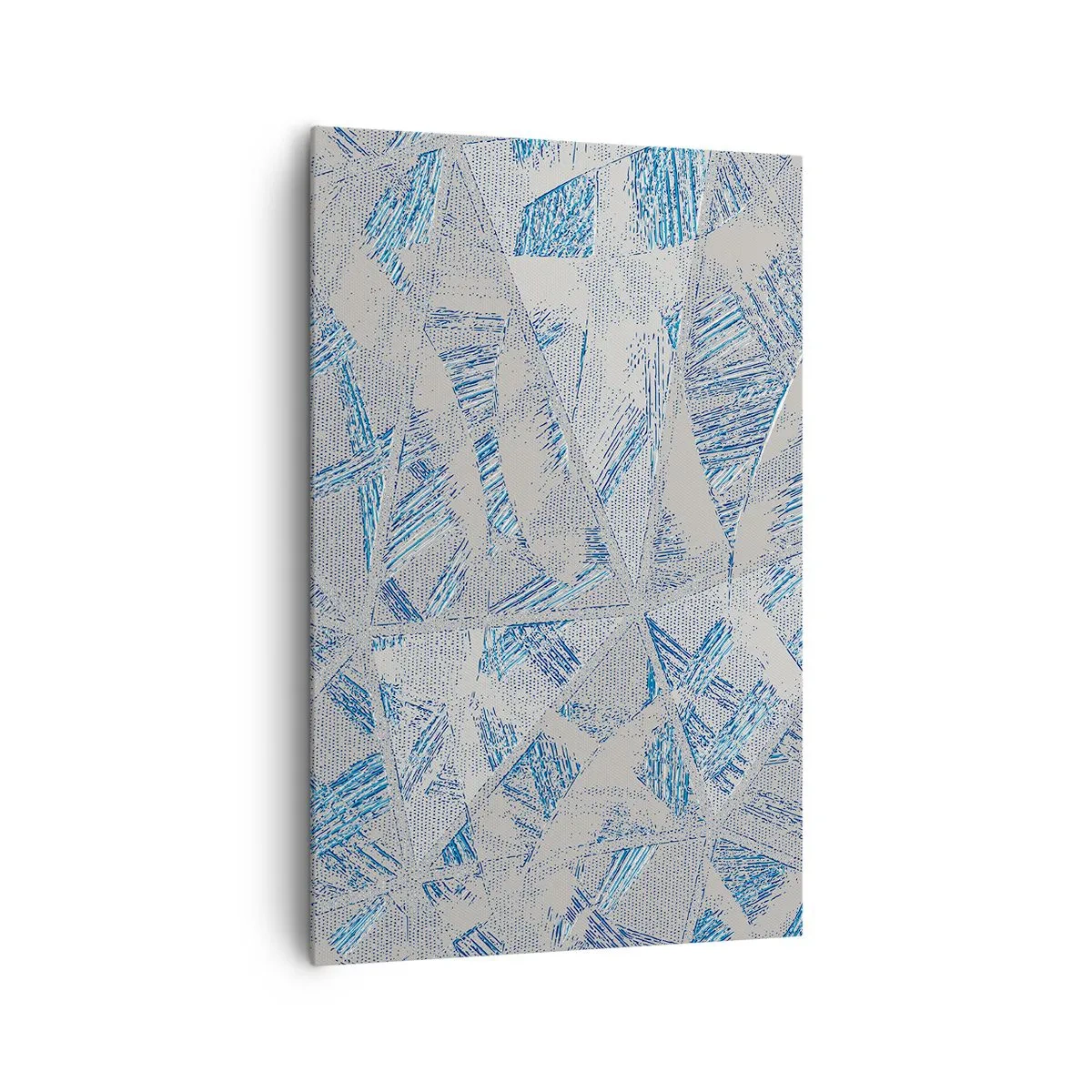 Lærredstryk - Billede på lærred - I en gråblå labyrint - 80x120 cm