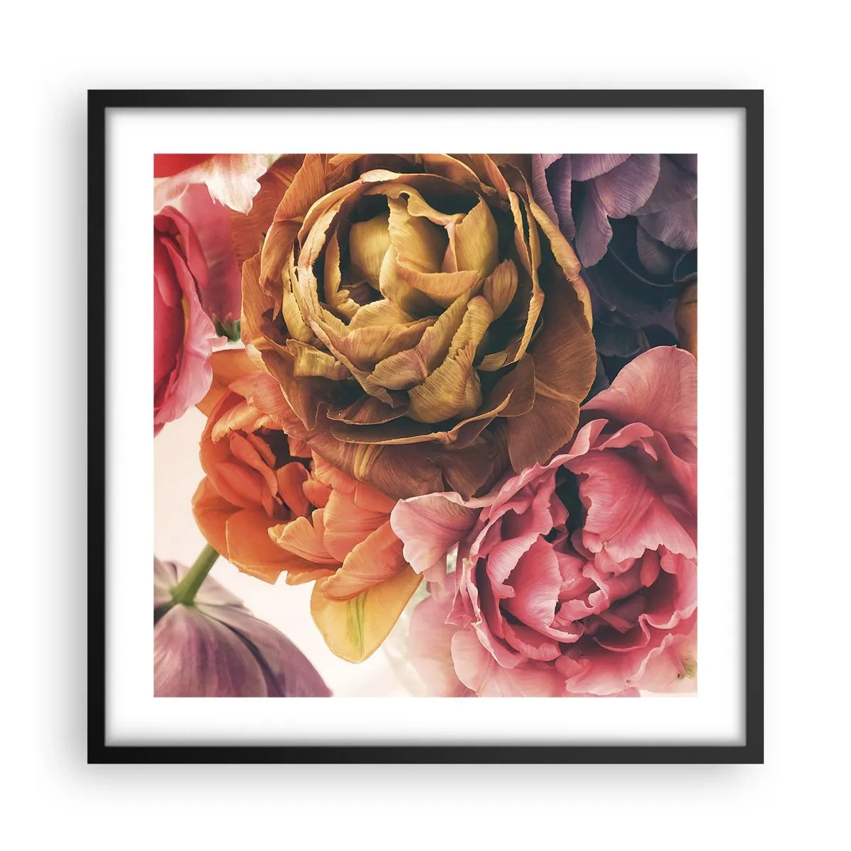 Plakat i sort ramme - Fejring af livet - 50x50 cm