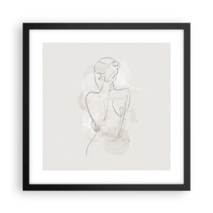 Plakat i sort ramme - Som et følsomt instrument - 40x40 cm