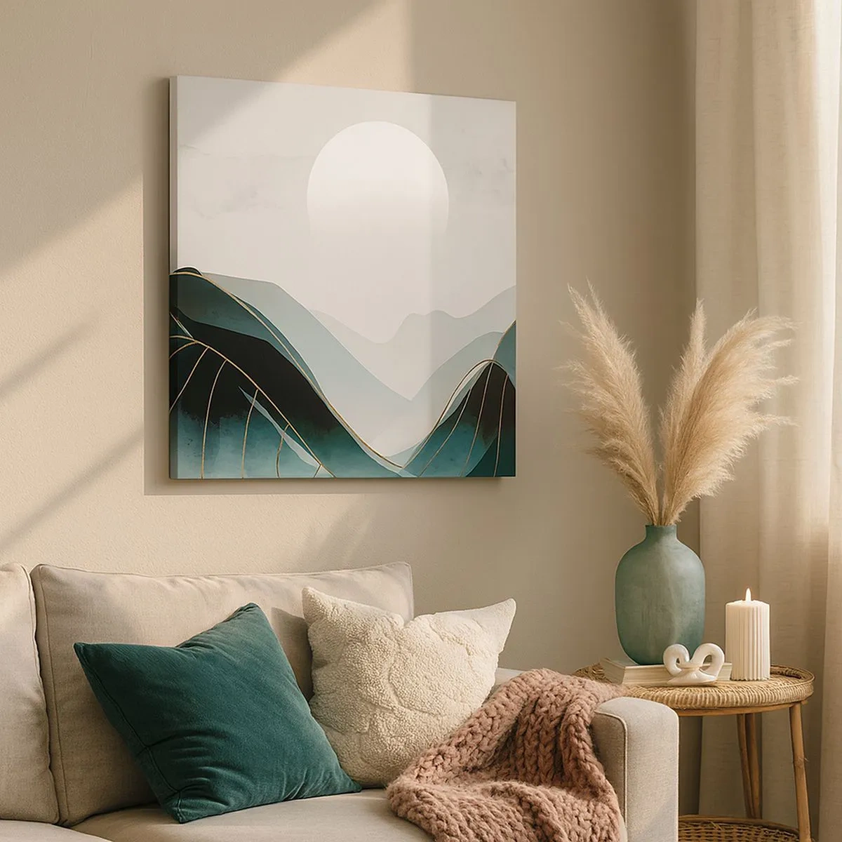 Lærredstryk - Billede på lærred - I fuld majestæt - 30x30 cm