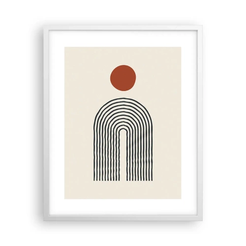 Plakat i hvid ramme - Magnetisme af former og farver - 40x50 cm