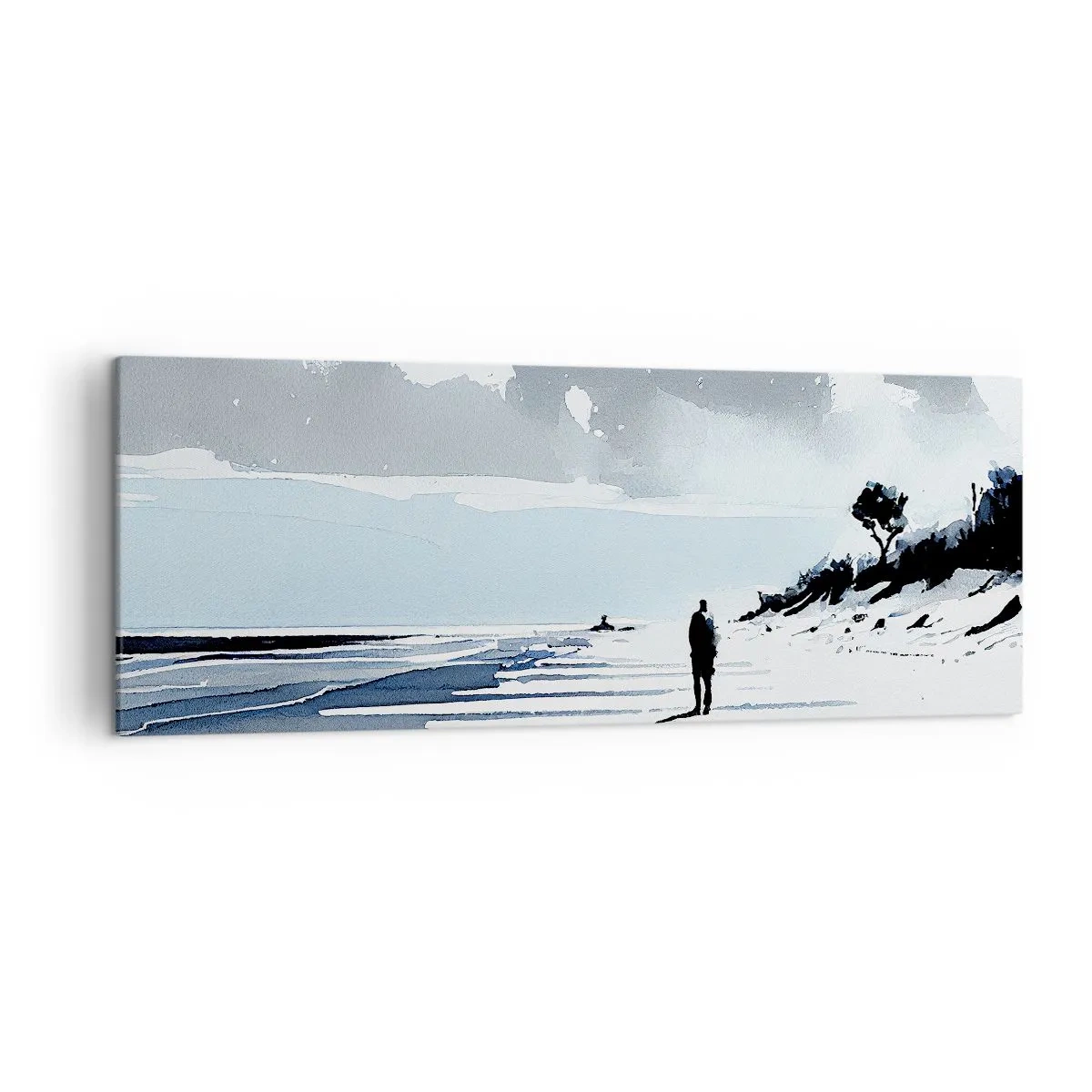 Lærredstryk - Billede på lærred - Alene - 140x50 cm