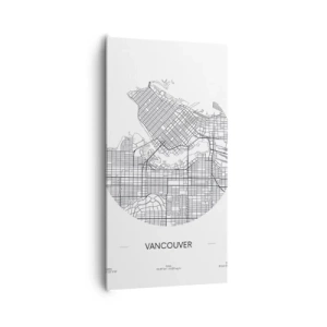 Lærredstryk - Billede på lærred - Anatomi af Vacouver - 65x120 cm