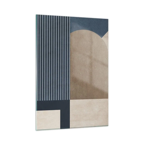 Billede på glas - En komposition af enkelhed og rundhed - 50x70 cm