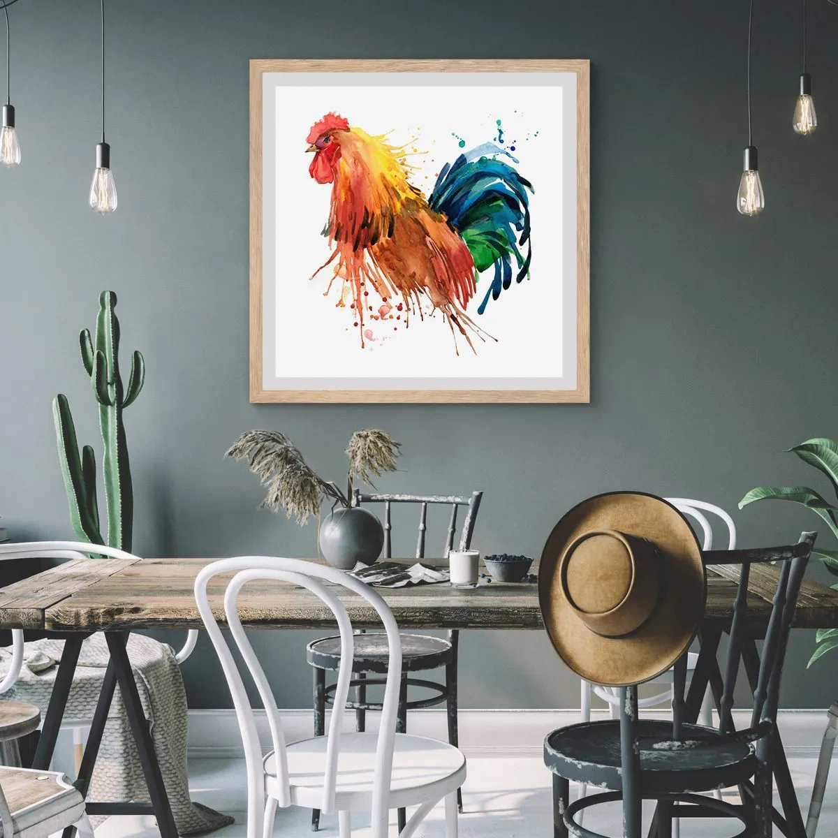 Plakat i ramme af lyst egetræ - Kongelig kappe, kongelig stolthed - 40x40 cm