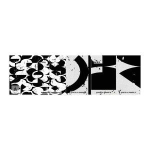 Prøve Fototapet Premium Sand - Hvid er hvid og sort er sort - Abstraktion, Stykke, Grafik - 100x30 cm