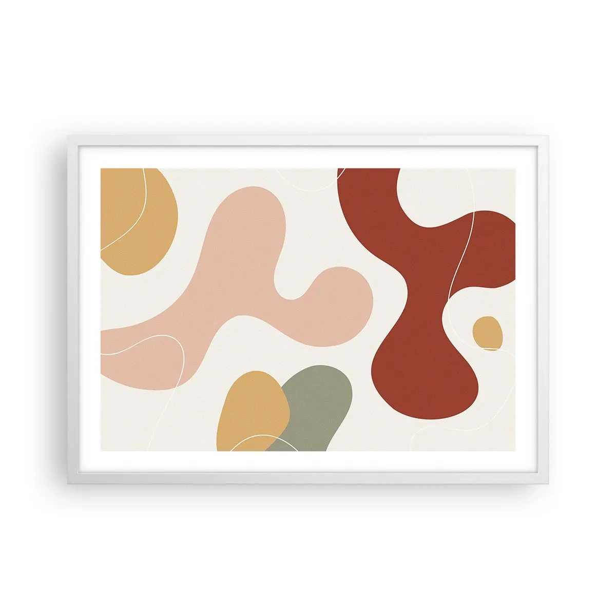 Plakat i hvid ramme - Es eller flores? - 70x50 cm