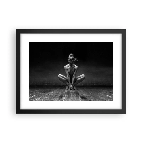 Plakat i sort ramme - Fokuseret danseenergi - 40x30 cm