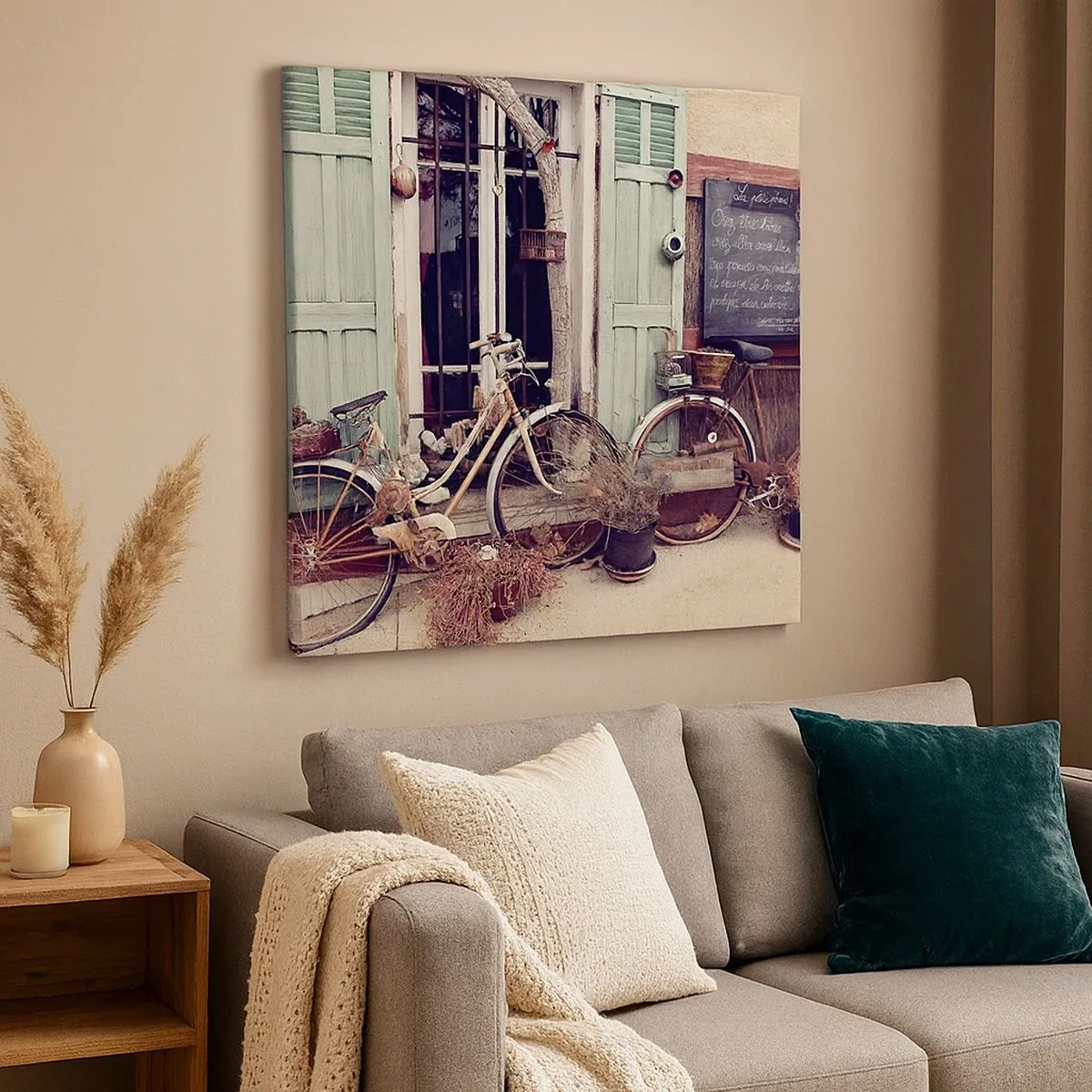 Lærredstryk - Billede på lærred - Længe leve provinsen - 30x30 cm