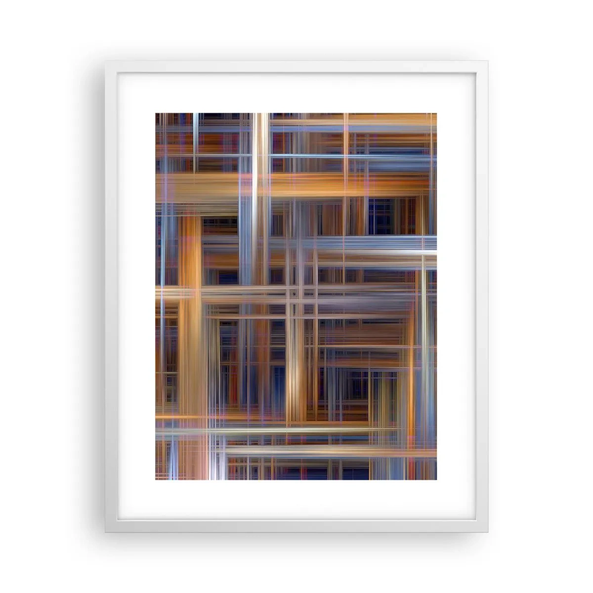 Plakat i hvid ramme - Vævet af lys - 40x50 cm