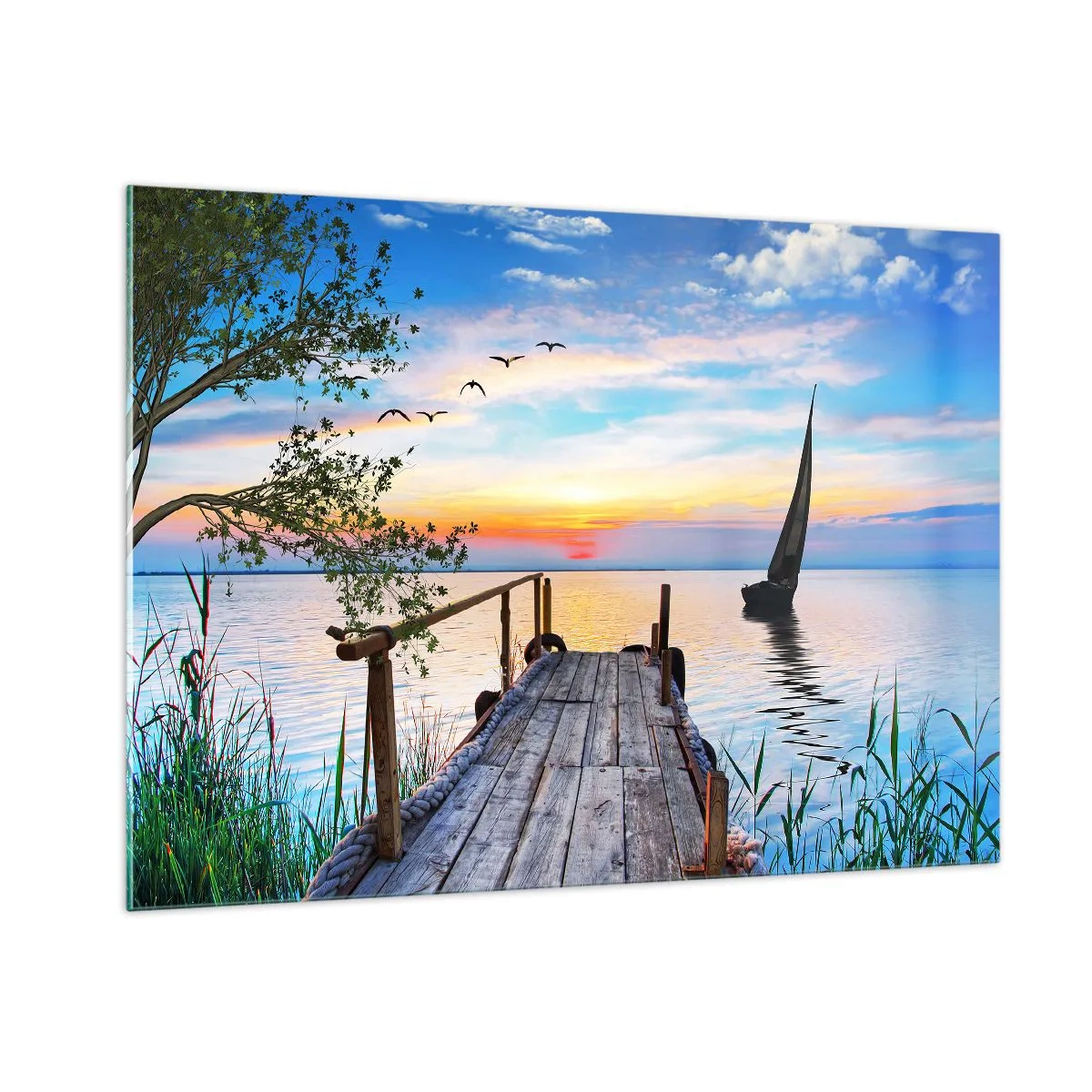 Billede på glas - Godaften - 100x70 cm