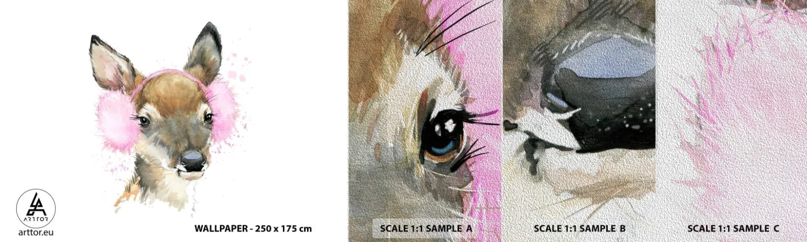 Prøve Fototapet Premium Sand - Og frosten er ikke længere skræmmende - For børn, Rogn, Grafik - 100x30 cm