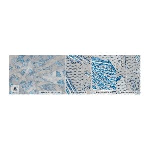 Prøve Fototapet Selvklæbende Deluxe Sticker - I en gråblå labyrint - Skriblerier, Lyse, Kaos - 100x30 cm