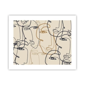 Plakat - Portræt ganget med hinanden - 50x40 cm