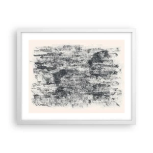 Plakat i hvid ramme - Tågeagtig sammensætning - 50x40 cm