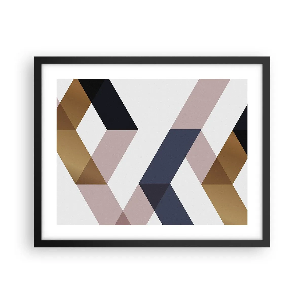 Plakat i sort ramme - Planer og vinkler - 50x40 cm