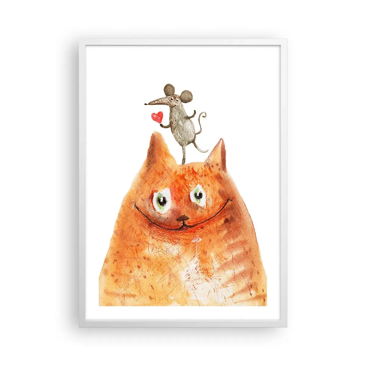 Plakat i hvid ramme - Kærlighedens paradokser - 50x70 cm