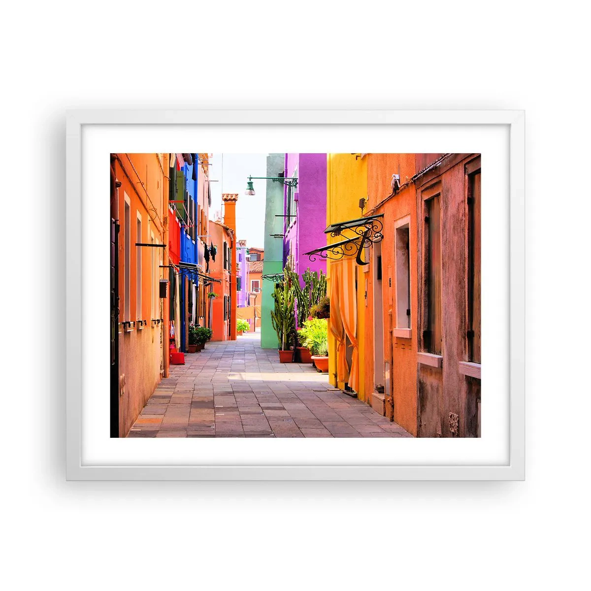 Plakat i hvid ramme - Regnbue gyde - 50x40 cm