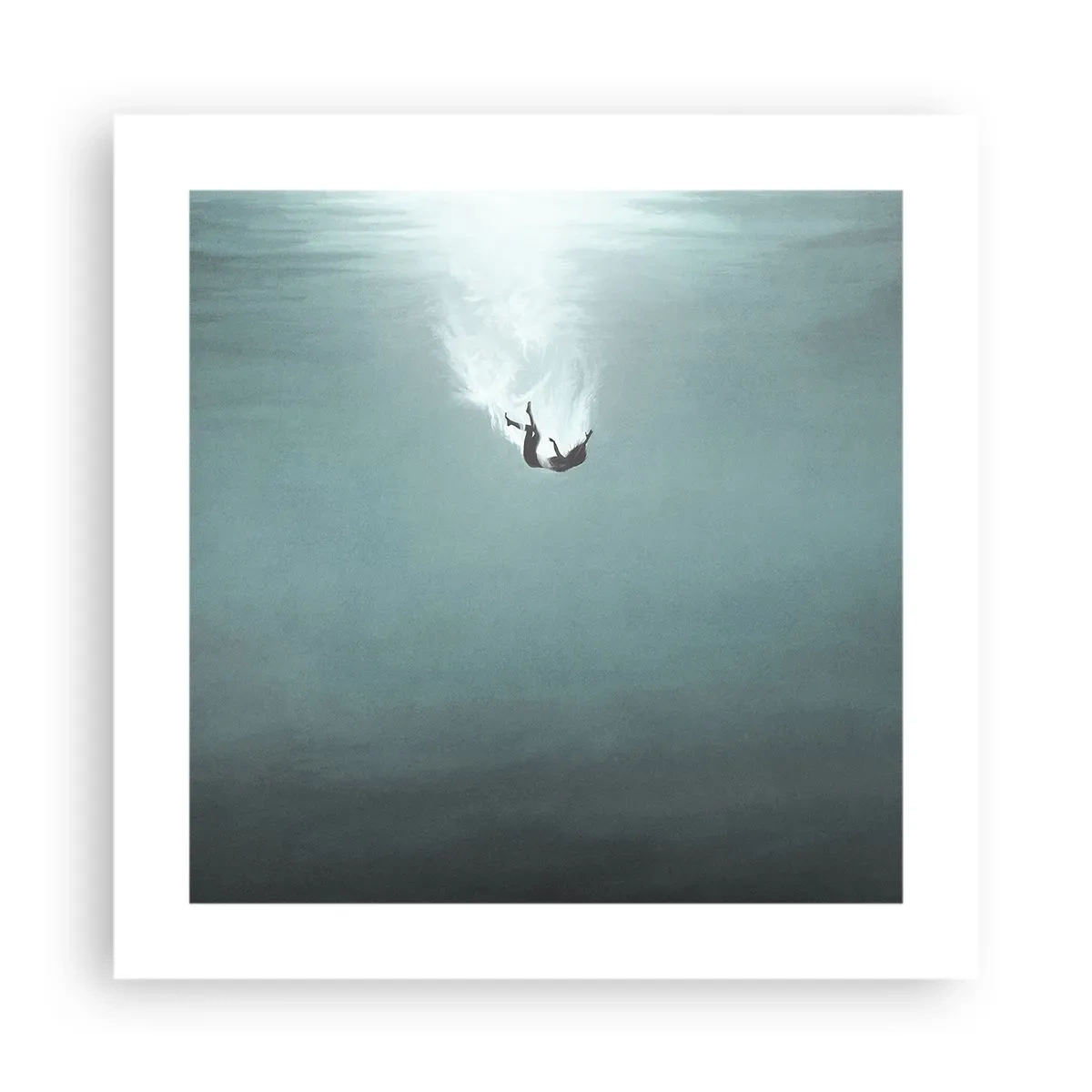 Plakat - I havets favntag - 40x40 cm