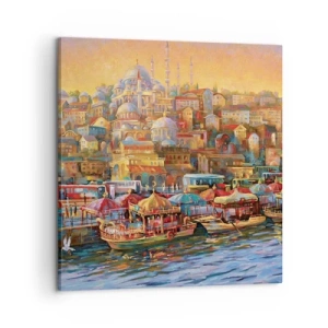 Lærredstryk - Billede på lærred - En historie fra Istanbul - 60x60 cm