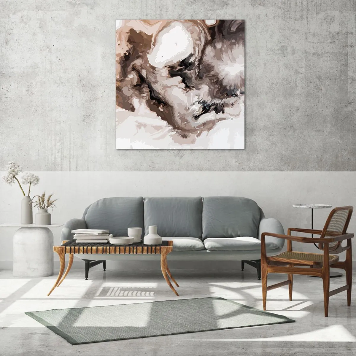 Billede på glas - En galakses fødsel - 60x60 cm