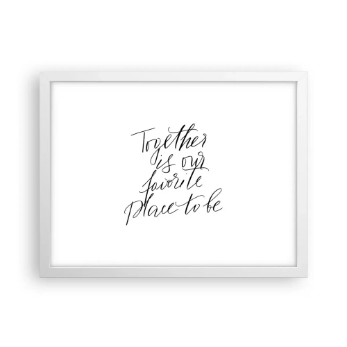 Plakat i hvid ramme - Føler du det også? - 40x30 cm