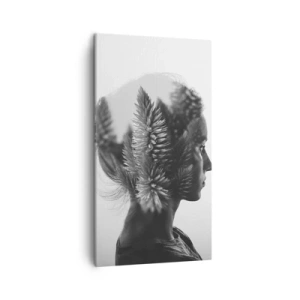 Lærredstryk - Billede på lærred - Dame af fyrreskoven - 45x80 cm