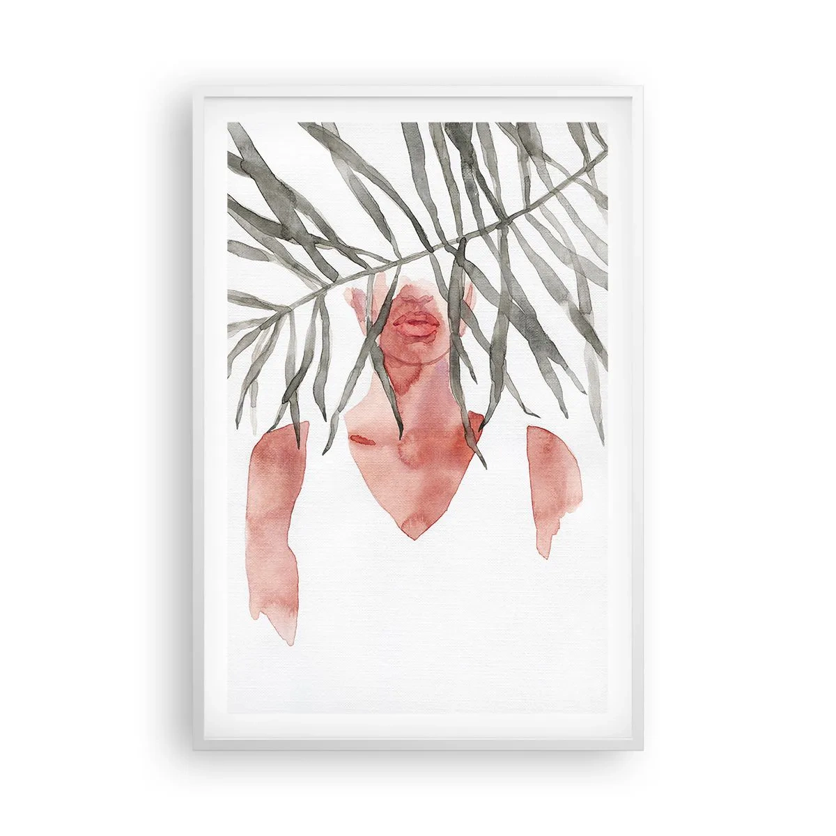 Plakat i hvid ramme - Tropernes dame - 61x91 cm