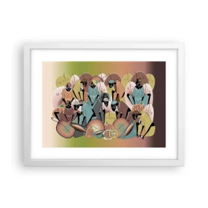 Plakat i hvid ramme - Den store fejring er på vej - 40x30 cm