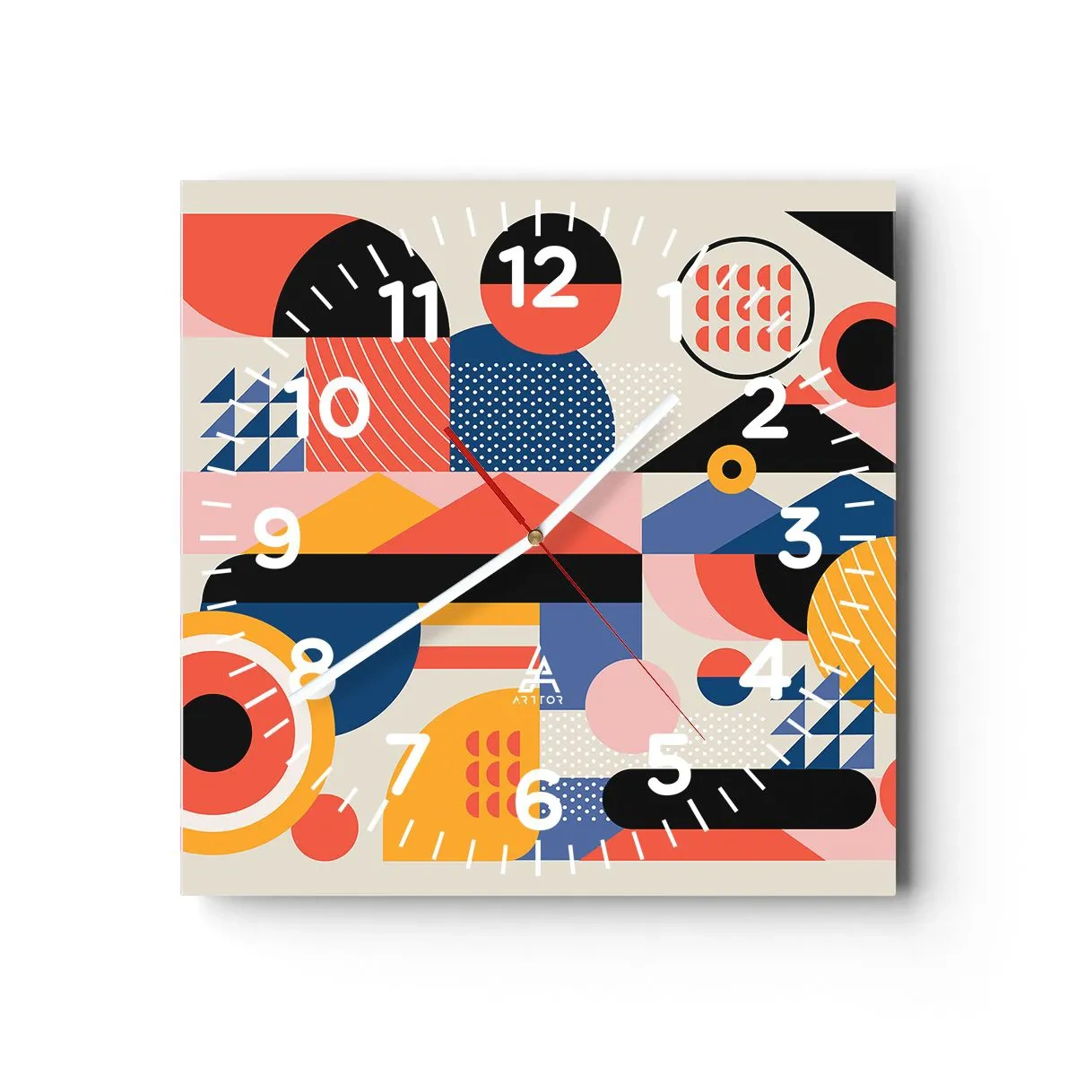 Vægur, Uret - Komposition: Leg - 40x40 cm