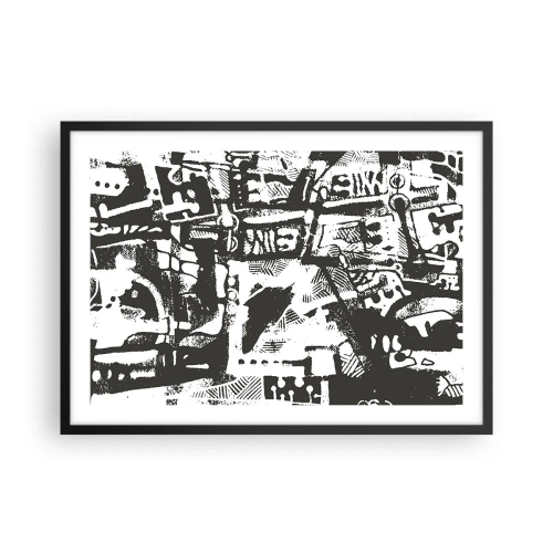 Plakat i sort ramme - Orden eller kaos? - 70x50 cm