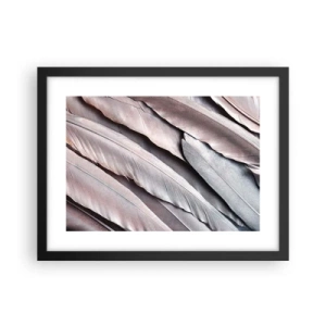 Plakat i sort ramme - I lyserødt sølv - 40x30 cm