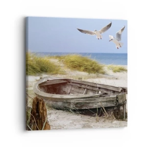Lærredstryk - Billede på lærred - Badet i vinden - 30x30 cm