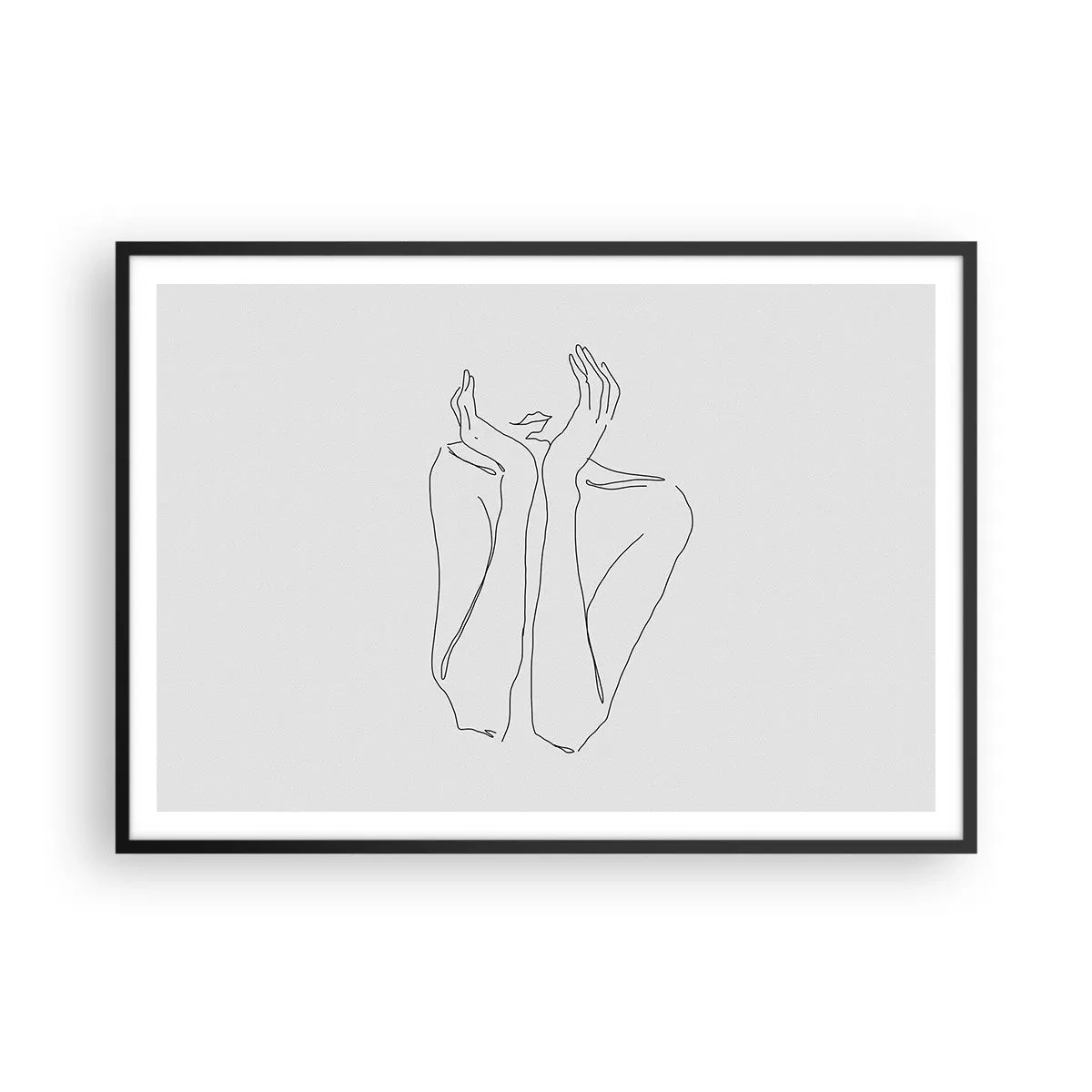Plakat i sort ramme - Hvad piger drømmer om - 100x70 cm