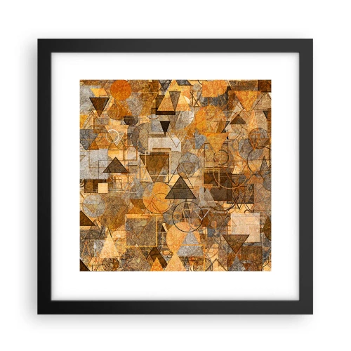 Plakat i sort ramme - Verden i form - 30x30 cm