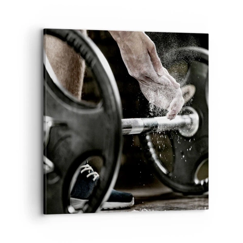 Lærredstryk - Billede på lærred - Udfordringen er taget imod! - 70x70 cm