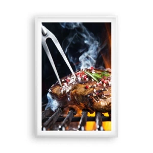 Plakat i hvid ramme - Saftig og velduftende - 61x91 cm