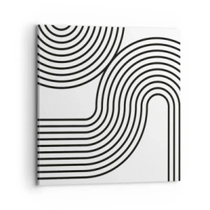 Lærredstryk - Billede på lærred - På en kurve - 70x70 cm